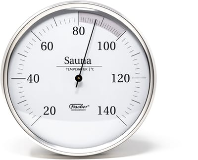 Fischer - Sauna Thermometer - Hoge Kwaliteit - Ø130 mm - 20 tot 140°C