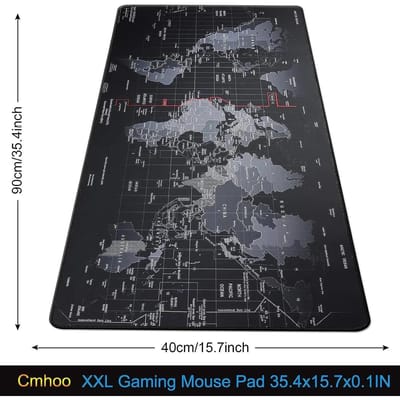 1 stuks kaart muismat groot formaat bureau beschermmat gaming muizenmatten kantoor desktop toetsenbord lange mat notebook computer gamer mat 40*90CM zwart