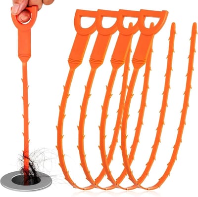 Afvoer Ontstopper - Reinigingsgereedschap Rioolveer - Verstoppingen Verwijderen - Flexibel met Haken - 685 cm - Oranje
