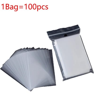 100/300 Pièces Protège-cartes Souples Transparents Premium Clairs pour Jeux de Cartes Cartes de Collection Protecteur white