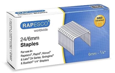 Type 24/6 mm Verzinkte Nietjes - Verpakking van 5000 Stuks voor Kantoor en School