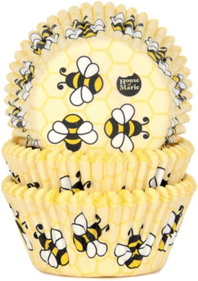 House of Marie Cupcake Vormpjes - Bijtjes - pk/50 - Baking Cups voor Muffins en Cupcakes