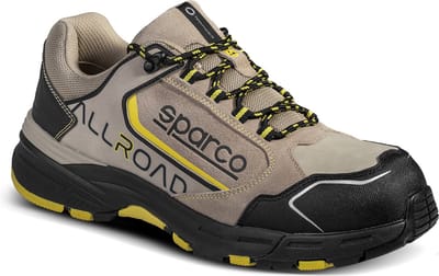Sparco ALLROAD ROC – S3S veiligheidsschoen tan/geel met Phylon zool en waterafstotend nubuck - Bruin / 39