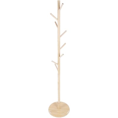 Gemonteerde Houten Jas Hoed Standaard Boom Jas Kleding Verticaal Hanger Rek 8 Haken Type 2