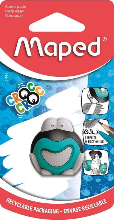 Maped Croc Croc Frog Puzzle Eraser, 15901