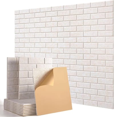 Soundsbay zelfklevende akoestische platen 12 stuks - geluidsisolatie wand - baksteentype - geluidsisolatieplaten - akoestische behandeling - wanddecoratie - 30 x 30 x 09 cm (beige)