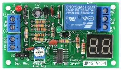 Allecto - LED Countdown Timer Relay - Instelbare Schakelmodule - 12V - Voor Apparaten - Tijdinstelling - Betrouwbare Timer - Geschikt voor Diverse ...