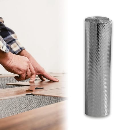 Isolatiefolie voor warmte-isolatie - Luchtkussenfolie, 0,6 x 5 m, Aluminium, Thermische folie