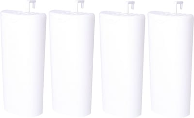 Gondol Radiatorbak luchtbevochtiger - 4x - waterverdamper - wit - kunststof - 22 x 9 cm