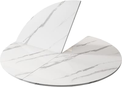 Rond Tafelblad - Opvouwbaar Blad - Extra Ruimte - Ruimtebesparend Ontwerp - 140 cm Diameter - Wit