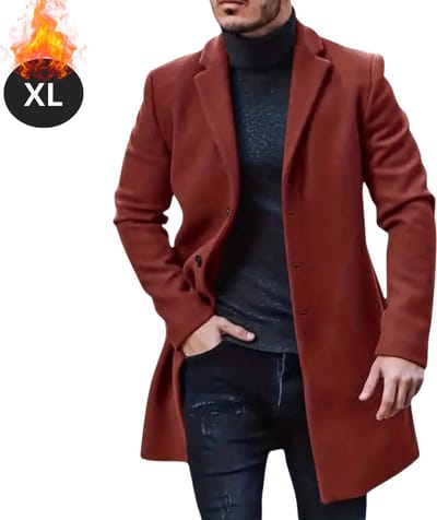 Livano Winterjas - Trenchcoat - Heren - Winter - Herfstjas - Volwassen - Stijlvol - Knopen - Lichtbruin - XL