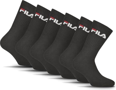 FILA Tennis- & Sportsokken - Maat 39/42 - 6 Pack - Zwart