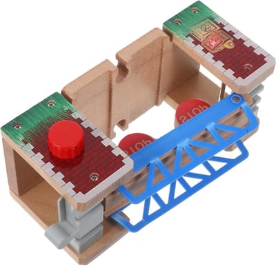 Hefbrug Speelgoed - Trein Accessoire - Fijne Motoriek Trainen - Interactieve Uitbreiding - 19.50X10.00X8.00CM - Transparant