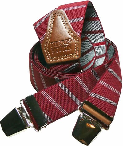 Pierre Mouton Montana Bretel - Bretels - Volwassenen - Heren - Rood - 120cm - 3 brede clips - M - L