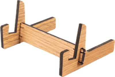 Houten Houder / Mini Ezel / Display Houder / Menukaarthouder - Type: TPT-Licht Geolied - 15 mm