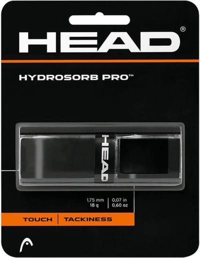 Head Hydrosorb Pro Basisgrip Zwart (ZONDER VERPAKKING) - Replacement Grip - Tennisgrip - Padelgrip - Zwart - 1.75mm