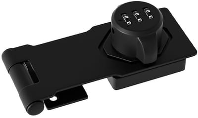 longziming Cijferslot - Beveiligingssluiting Met Combinatieslot - 3,5 Inch Hasp Lock - Kast, Deur, Schuur, Badkamer, Garage, Tuin