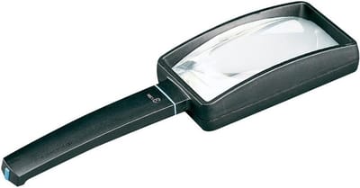 Leesloep Asferisch - Vergrootglas Loep - Lezen en Bekijken - Krasvrije Lens - 10x5 cm - Zwart Wit