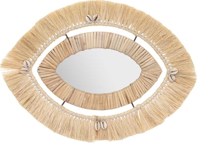 Atmosphera Ibiza wandspiegel Tropi met schelpjes - 43x29cm