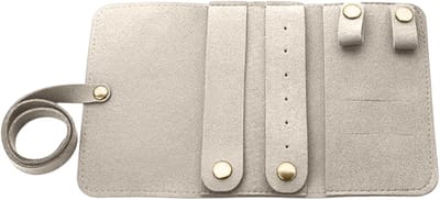 Reis Sieraden Roltas - Opvouwbare Organizer - Accessoires Opbergen - Krasvrije Voering - 2.5x7x2.5 cm - Beige