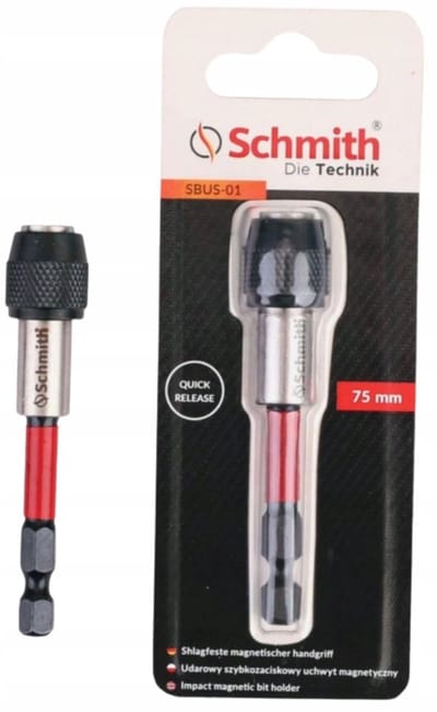 Magnetische bithouder 75mm - Snelwissel & Slagvast