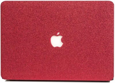 Lunso Geschikt voor MacBook Air 13 inch (2018-2019) cover hoes - case - Glitter rood