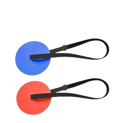 Blauw rode schiet oefen borden voor voetbal verstelbaar trainingsdoel 2 stuks draagbaar doelwit scherm voetbal training accessoires schiet training oefening doelen