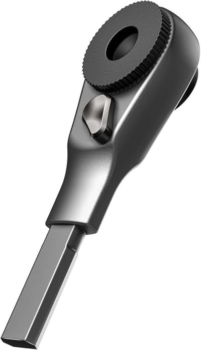 Ratelsleutel Driver voor Multitool met Platte Bits - Compatibel met 1/4" Zeskant Bits