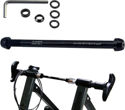 Fietstrainer Spies - Doorgaande As - Indoor Fietsen - Verstelbare Breedte - 142-148 mm - Zwart