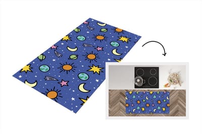 Keukenloper - Loper keuken - Planeten - Sterren - Design - 120x60 cm - Keukenloper vinyl