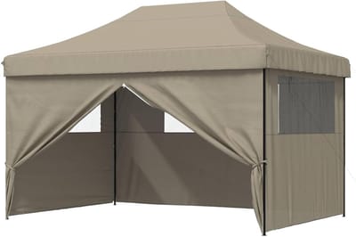 Opvouwbare Partytent - Pop-up Tent Tuin - Feestelijke Gelegenheden - Gepoedercoat Stalen Frame - 279 x 410 x 315 cm