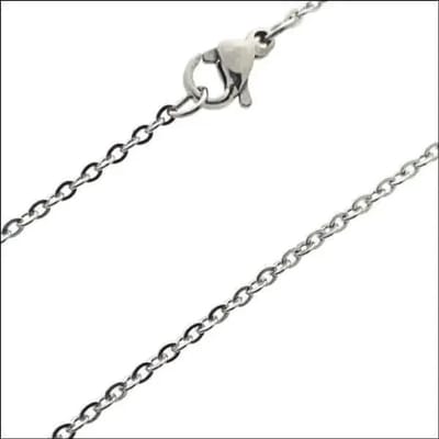 Aramat Jewels | Halskettingen | RVS Anker Ketting Zilverkleur 40–75cm – Uniseks Maritieme Schakelketting | 45cm / 1.6mm |45cm | | Staal | Volwassenen | Verkleurd niet