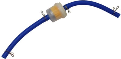 Brandstoffilter met Slang ( Blauw ) en klemmen 5x210mm Merk BPC parts