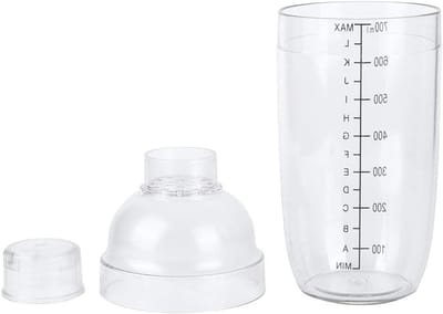 Heldere Plastic Cocktail Shaker van 700ml met Schaal en Teapots voor Thuis of Bar Gebruik