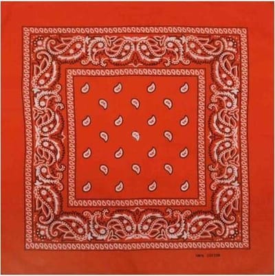 Haarsoires Haarband Bandana Zakdoek 55cm – Paisley Print – Oranje - Multifunctioneel Accessoire voor Haar, Festivals en Mode - One Size & Unisex
