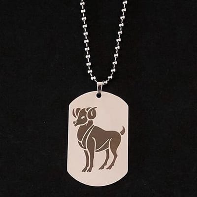 Ram / Aries Sterrenbeeld Ketting met Hanger - Kettingen Heren Dames - Astrologie - Papa Cadeau Voor Mannen - Vaderdag