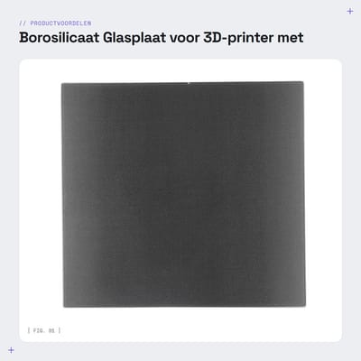 Dailygoods- Borosilicaatplatform 229 x 257 x 4 mm - 3D Printer Behuizing - Sterke Hechting - Eenvoudige Extractie - Geschikt voor UM2 - Microporeuze Coating - 3D-printer Bed