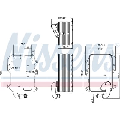 Olie radiator, motorolie NISSENS 90807