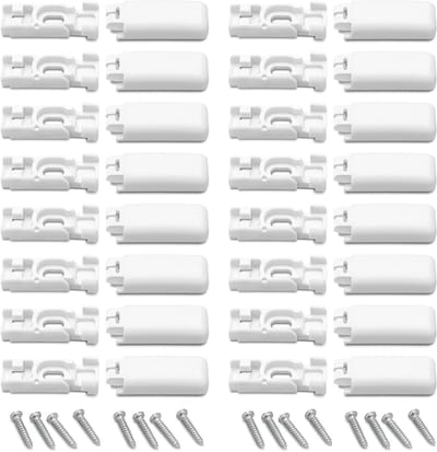Set van 16 Vouwbare Reserveonderdelen voor Klemsteunen, Witte PE Klemmen, Rekbare Schoenen voor Vouwsystemen