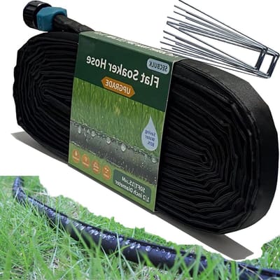 Soaker Hose - Druppelslang Tuin - Automatische Tuinirrigatie - Dubbele Laag Ontwerp - 15 Meter - Zwart