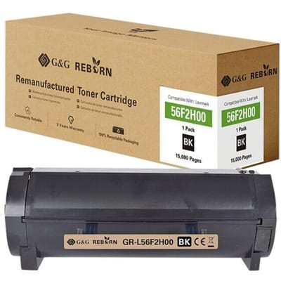 G&G Toner vervangt Lexmark 56F2H00 Compatibel Zwart 15000 bladzijden Reborn remanufactured 21312