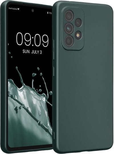 kwmobile metallic telefoonhoesje van TPU - geschikt voor Samsung Galaxy A53 5G - Flexible case voor smartphone - In metallic petrol
