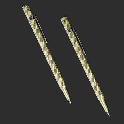 Graveerpen Set - Tungsten Carbide - Precisie Markeren - Zakclip - 2 Stuks - Goud