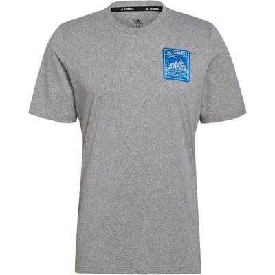 Adidas Terrex Patch Mountain Graphic T-shirt Met Korte Mouwen Grijs M Man