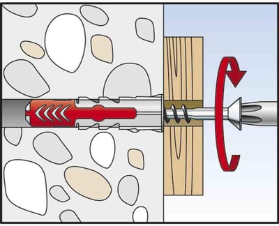 Montagepluggen - Universele pluggen - Snel en stevig - Zelfspannend design - 10x50mm - Grijs