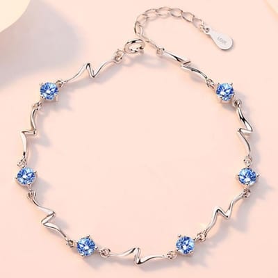 Delicate 925 Sterling Zilver Zirkonia Armbanden Bliksem Ketting Dames Armband Vrouwelijk Verloving Valentijnsdag Sieraden