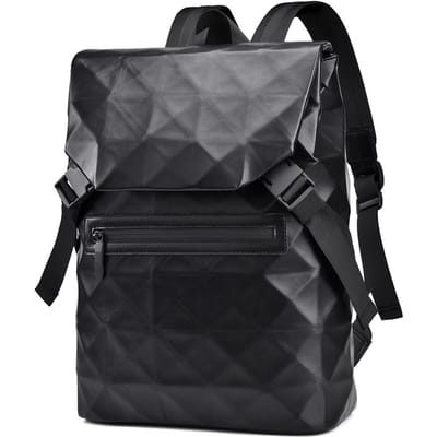 De Diamantvormige Rugzak Is Een Grote Capaciteit, Trendy en Cool Design voor Heren Casual Woon-werkverkeer 40cm*27cm*13cm zwart