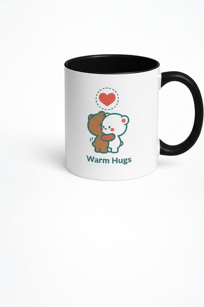 Warm Hugs Beren Mok - Liefdevol Keramische Beker met Knuffel Design - Perfect Cadeau voor Koppels