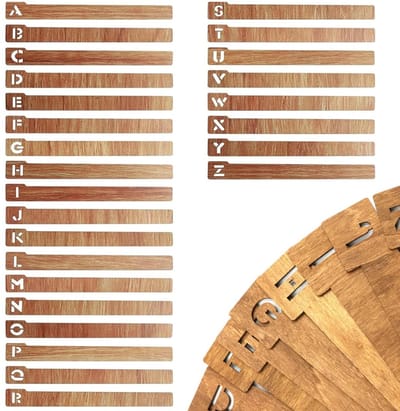 Dailygoods- Record Dividers 26 Stuks - Houten Platenverdelers - Universale AZ Scheiders - Vinyl Album Opslag - Gemakkelijk Te Vinden