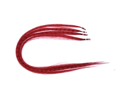 Funny feather look extensions rood 4 extensions
